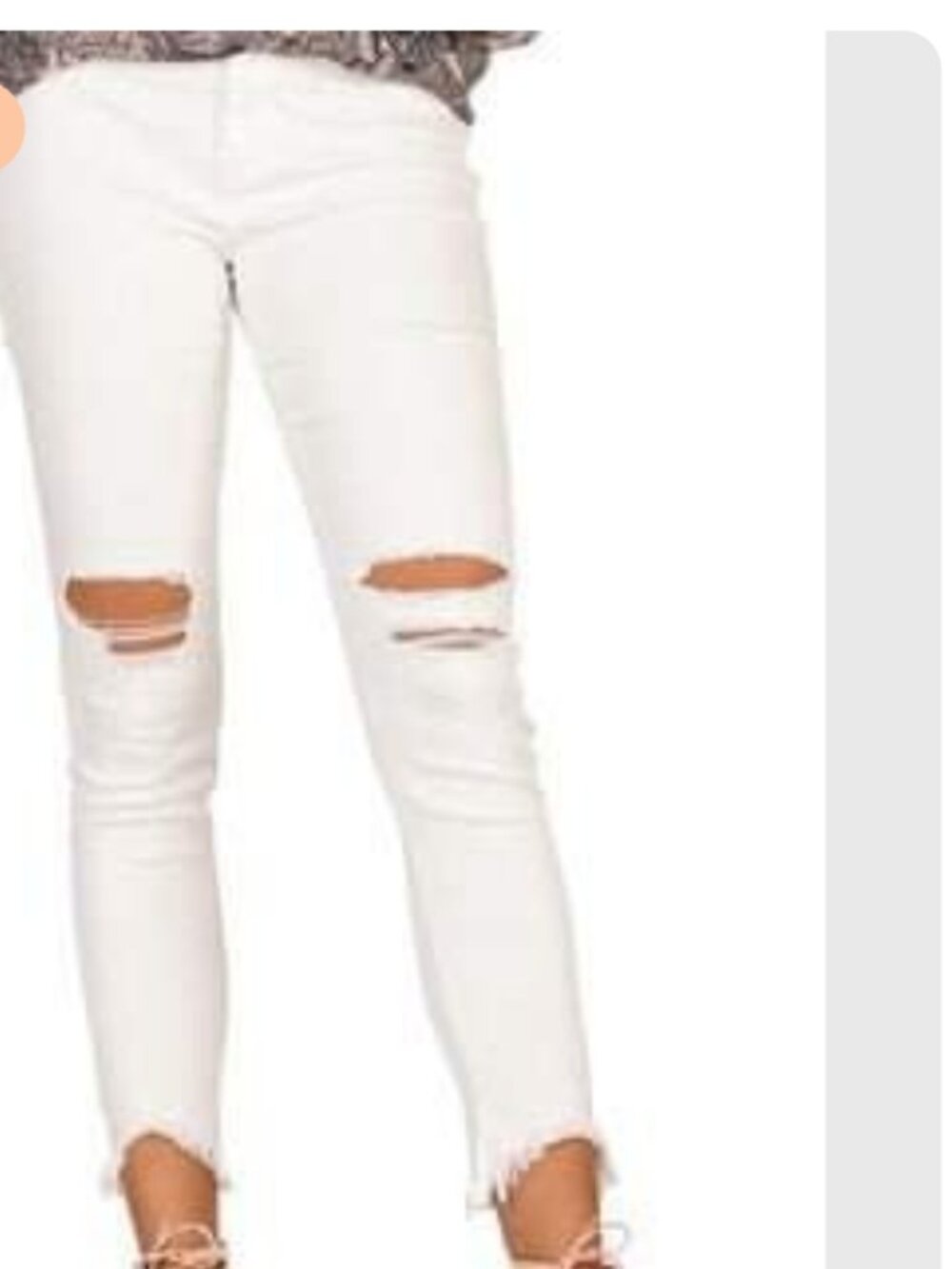 Elan Distressed Jean - White